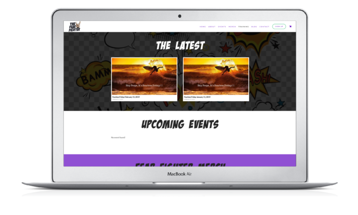 The fear fighter website by misfit media web design kelowna, BC